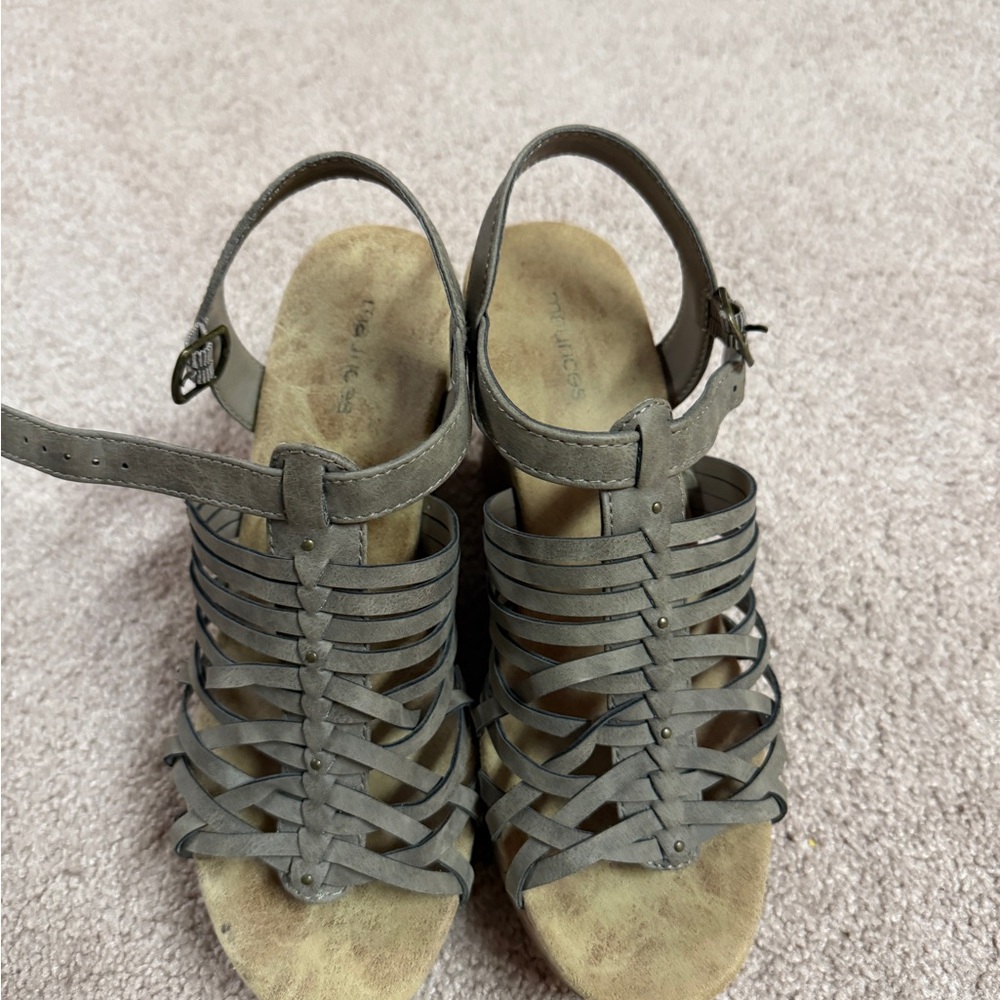 Maurice’s Stylish Gray Strappy Sandals